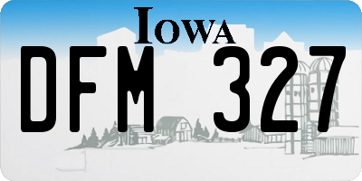 IA license plate DFM327