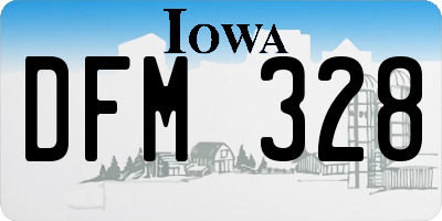 IA license plate DFM328