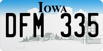 IA license plate DFM335