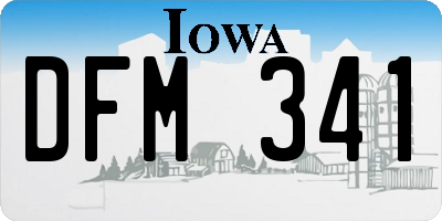 IA license plate DFM341