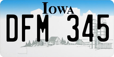 IA license plate DFM345