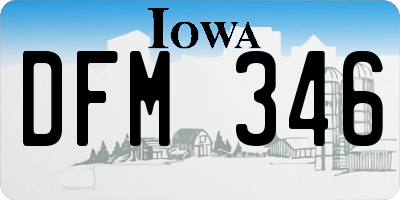 IA license plate DFM346