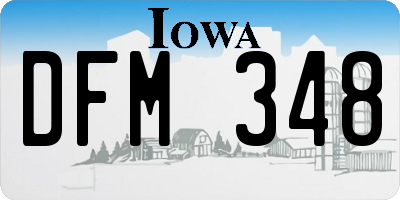 IA license plate DFM348
