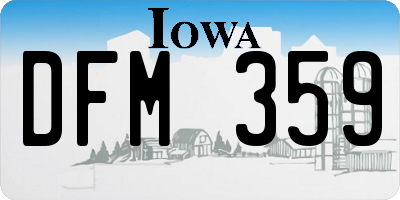 IA license plate DFM359