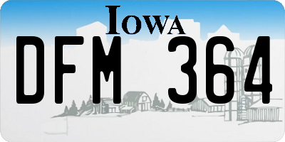 IA license plate DFM364