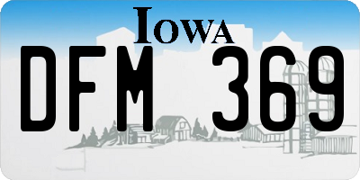 IA license plate DFM369