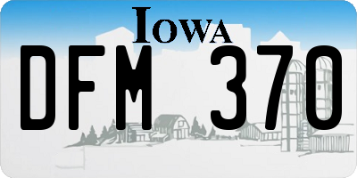 IA license plate DFM370