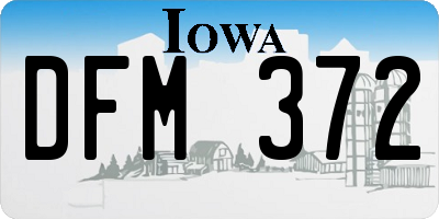 IA license plate DFM372