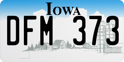 IA license plate DFM373