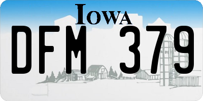 IA license plate DFM379