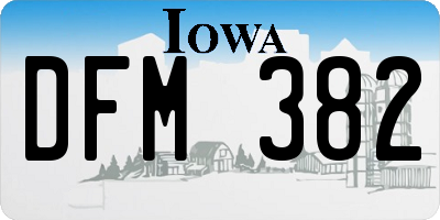 IA license plate DFM382