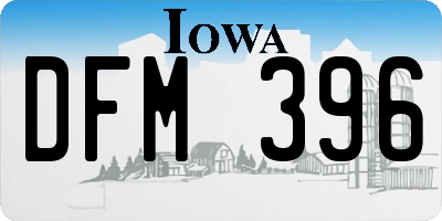 IA license plate DFM396