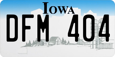 IA license plate DFM404