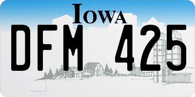 IA license plate DFM425