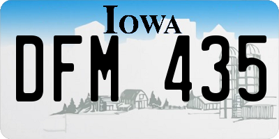 IA license plate DFM435