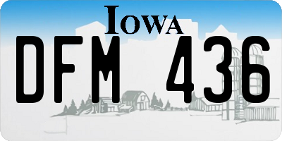 IA license plate DFM436