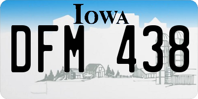 IA license plate DFM438