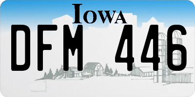 IA license plate DFM446