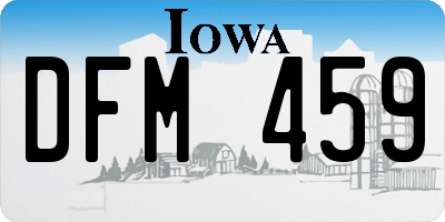 IA license plate DFM459