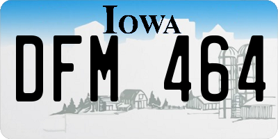 IA license plate DFM464