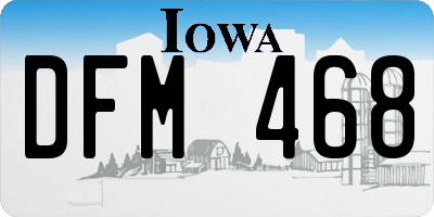 IA license plate DFM468