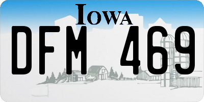 IA license plate DFM469