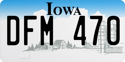 IA license plate DFM470