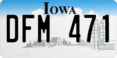 IA license plate DFM471