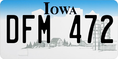 IA license plate DFM472