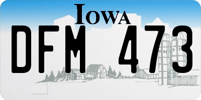 IA license plate DFM473