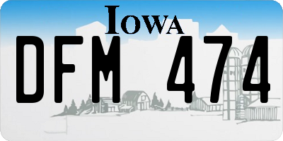 IA license plate DFM474