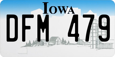IA license plate DFM479