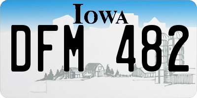 IA license plate DFM482