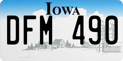 IA license plate DFM490