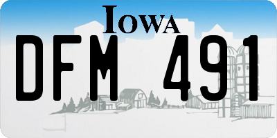 IA license plate DFM491