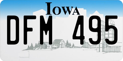 IA license plate DFM495