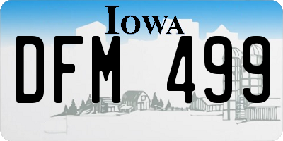 IA license plate DFM499