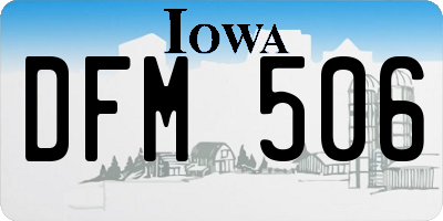 IA license plate DFM506