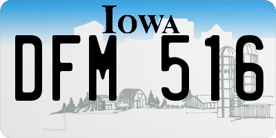 IA license plate DFM516