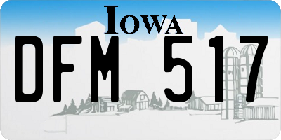 IA license plate DFM517
