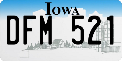 IA license plate DFM521