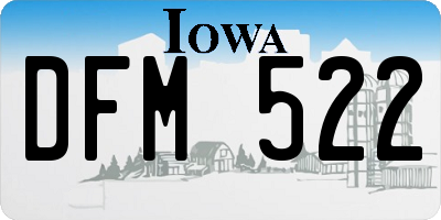 IA license plate DFM522