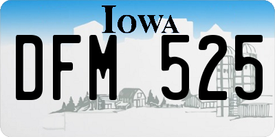 IA license plate DFM525