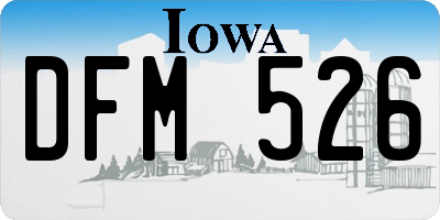 IA license plate DFM526