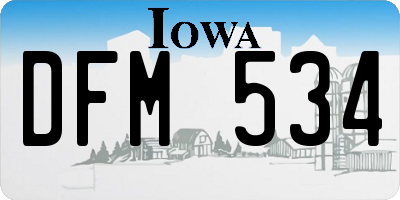 IA license plate DFM534