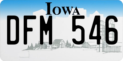 IA license plate DFM546