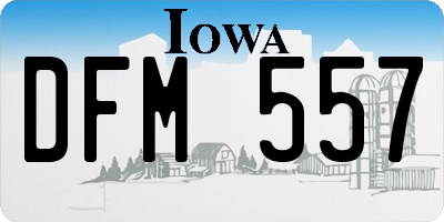 IA license plate DFM557