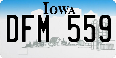 IA license plate DFM559