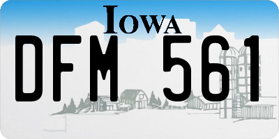 IA license plate DFM561