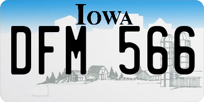 IA license plate DFM566